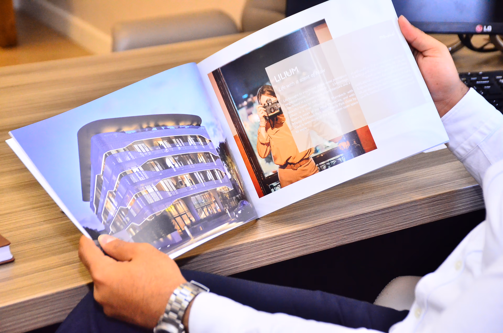 A striking modern exterior showcasing MORE Z Architects commercial rigor and luxury architectural planning in Marrakech