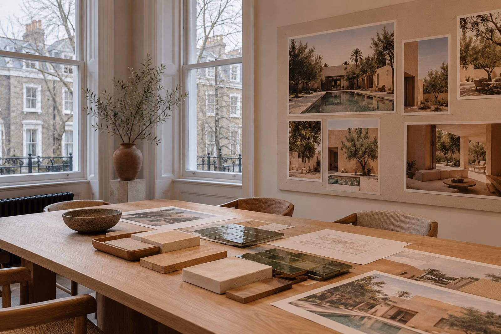 Meeting room in London where Marrakech villa projects are discussed