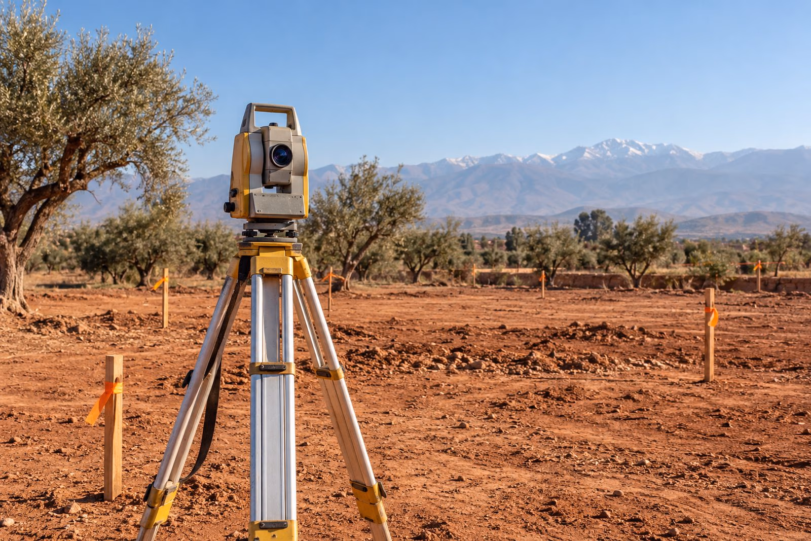 Topographic survey of a building plot near Marrakech